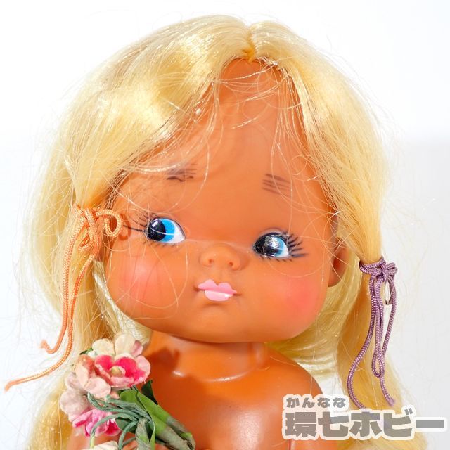 SD3◇当時物 最初期 サンリオ YSC クロンボ 女の子 ソフビ 人形 日本製