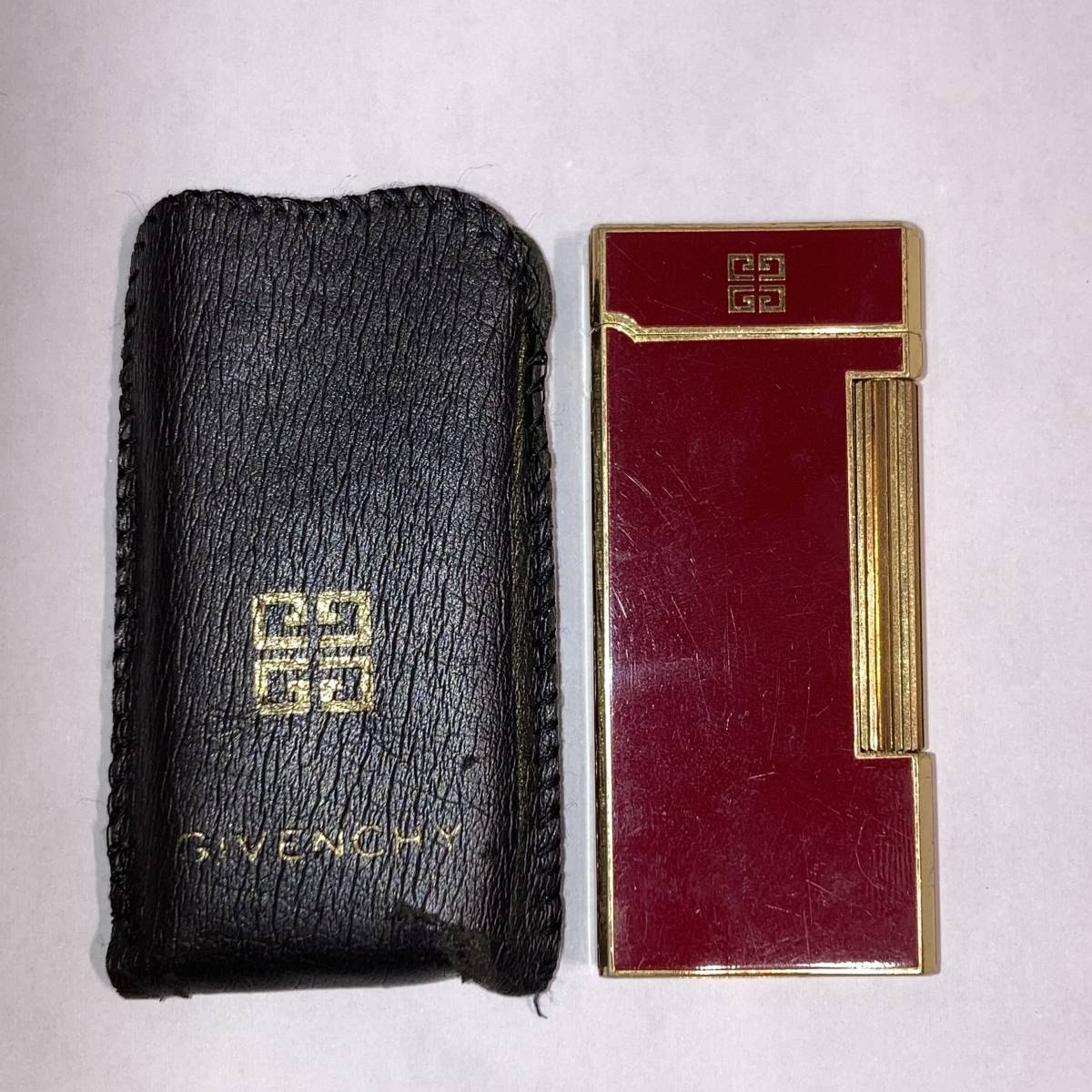 GIVENCHY/ジバンシー/ジバンシィ】ガスライター レッド×ゴールド 