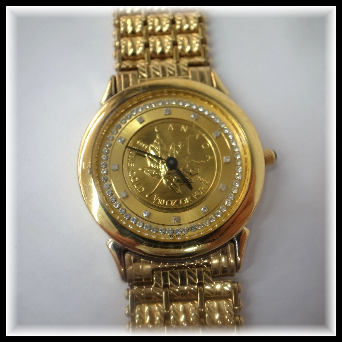 【HOT，お得】 1円 ELGIN エルジン メープルリーフ金貨 1/10oz文字盤 FK-368-C クォーツ 腕時計(エルジン)｜売買されたオークション情報、yahooの商品情報をアーカイブ公開 - オークファン エルジン