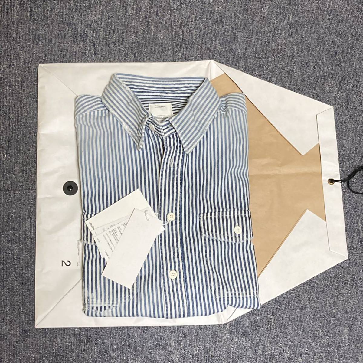 2022SS visvim SS LUMBER L/S HICKORY CRASH Size2 ヒッコリー