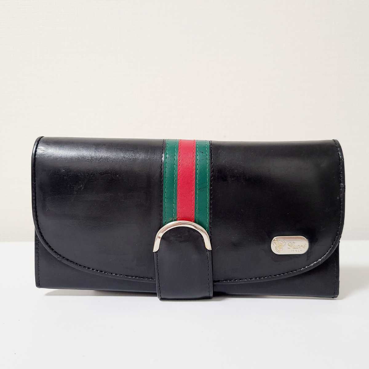 GUCCI グッチ シェリー レザー 本革 二つ折り 長財布 折りたたみ 高級