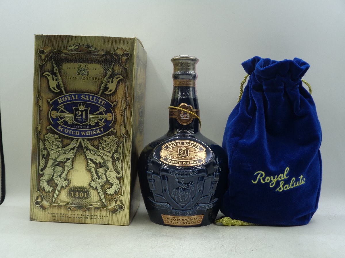 ROYAL SALUTE 21年 ロイヤルサルート 21年 ウイスキー 陶器ボトル 青