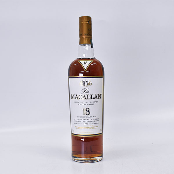マッカラン18年 シェリーオーク 未開栓 箱付 正規品　1997年ボトリング 未開栓 マッカラン 1997 18年 シェリーオークカスク 箱付 700ml 43