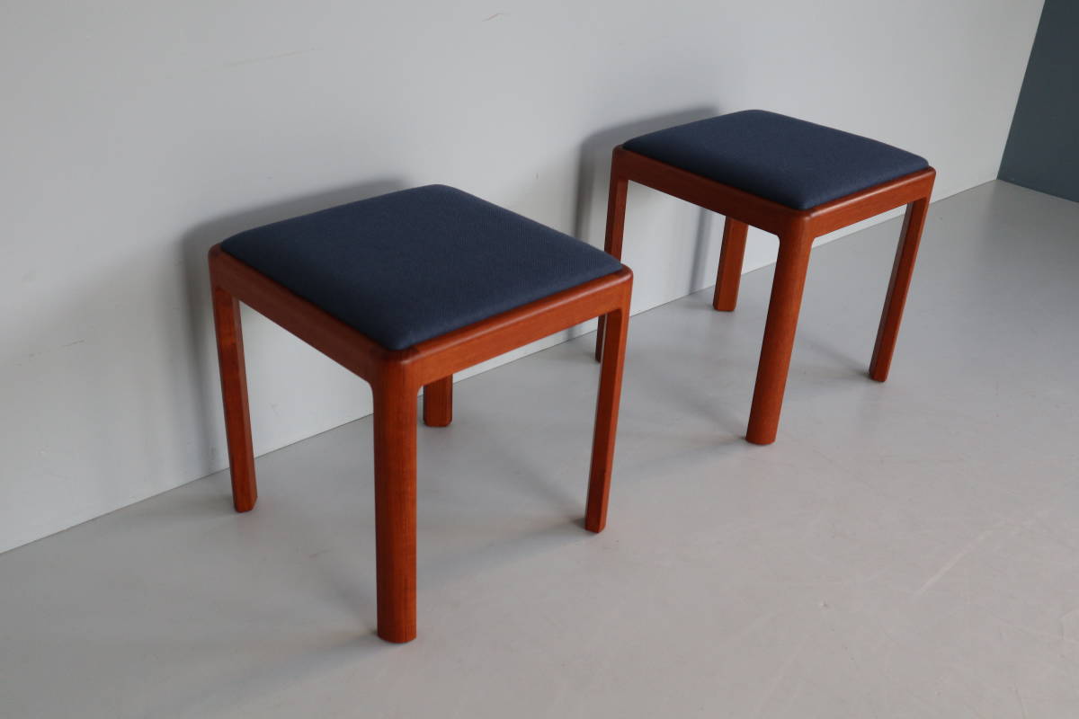 美品 青林製作所 ティファニー スツール 2脚セット チーク 