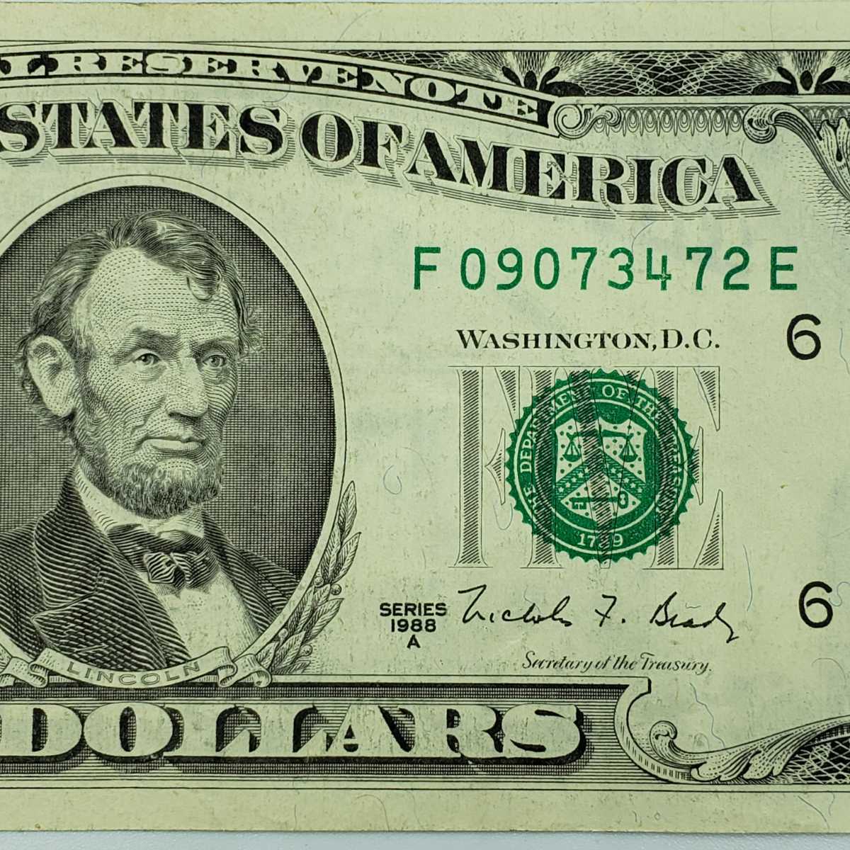 ☆旧ドル札☆計50ドル 5ドル10枚 アメリカ紙幣 米札