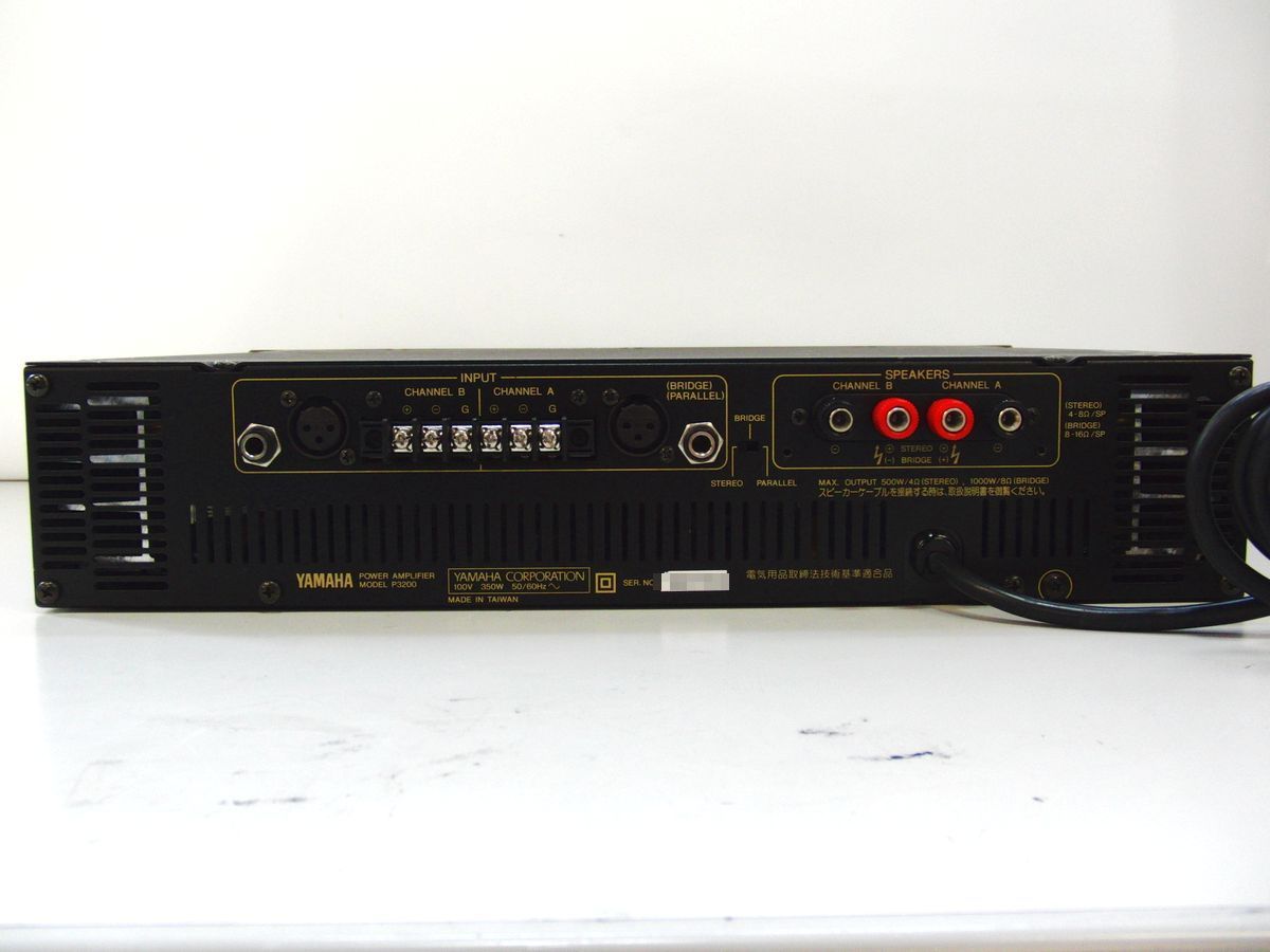 中古】YAMAHA P3200 パワーアンプ 【訳あり動作品】*341031 YAMAHA 訳