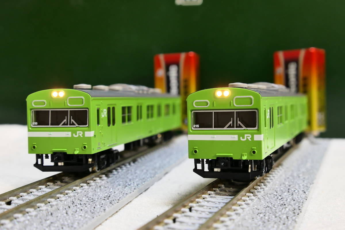 GREENMAX 50612 JR103系(関西型・ウグイス・NS407編成)4両セット