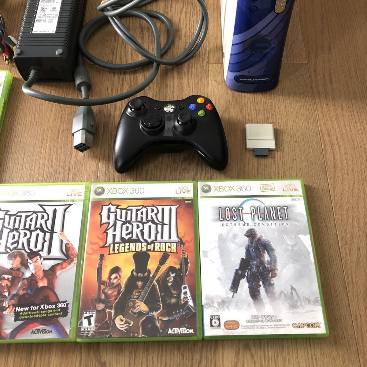 XBOX360 本体一式／ソフト5本付き／動作確認済み／メモリーユニット
