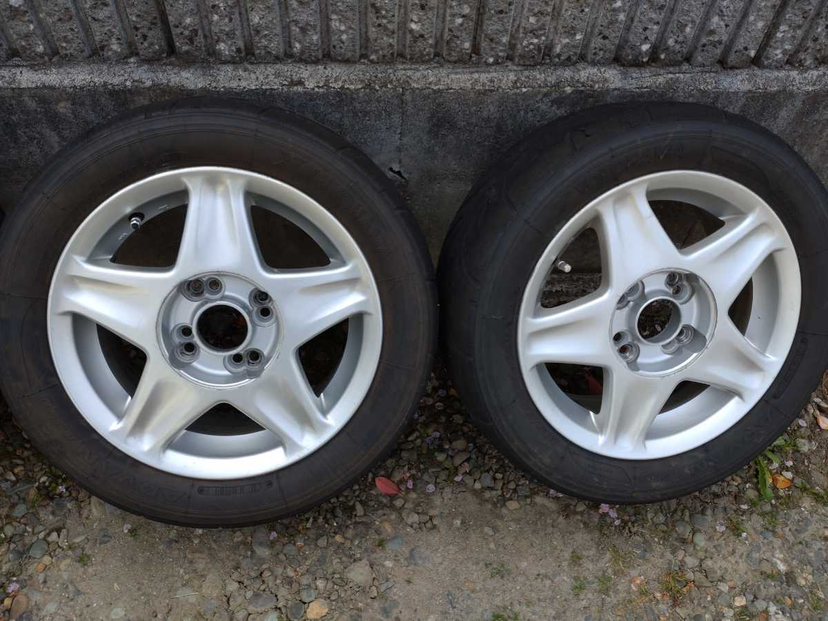 14インチ アルミホイール 6J オフセット+38 185/55R14 タイヤ付き 