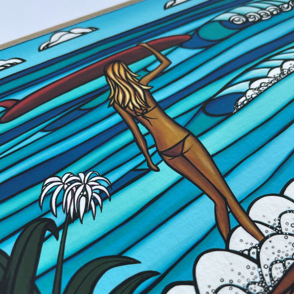 〓☆〓 Heather Brown ヘザーブラウン『 Surf Stroll 』マットプリント 