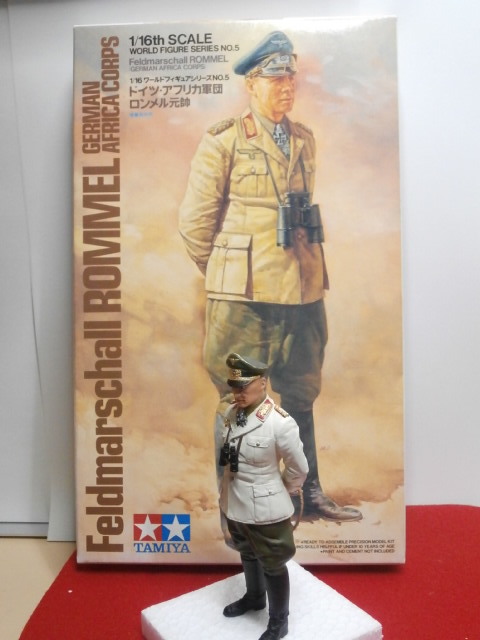 A プラモデル完成品 タミヤ (ドイツアフリカ軍団 ロンメル元帥) 1/16 