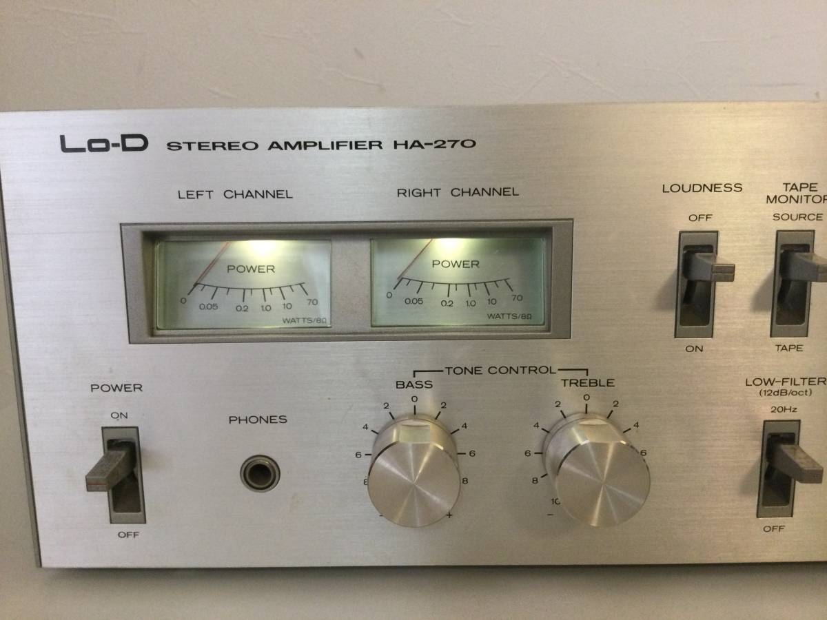 Lo-D STEREO AMPLIFIER HA-270 日立製作所 ☆ステレオアンプ 通電確認