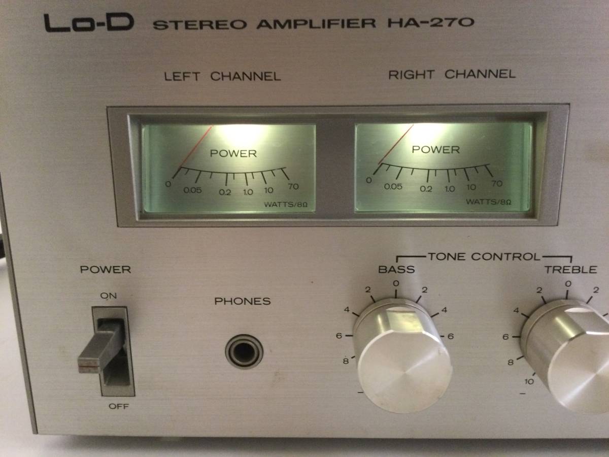 Lo-D STEREO AMPLIFIER HA-270 動作確認/美品 Lo-D STEREO AMPLIFIER HA-270 日立製作所 ☆ステレオアンプ 通電確認