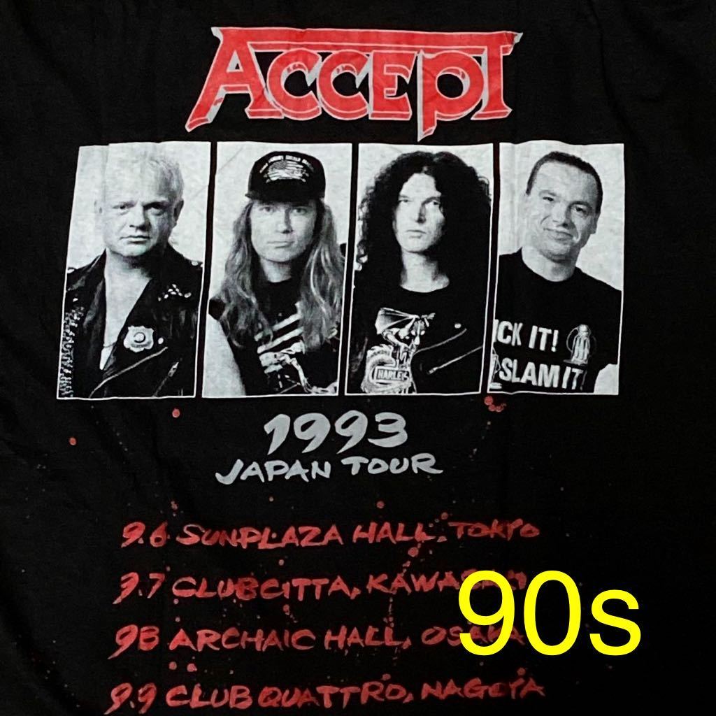 本物保証，最新作 90s ビンテージ ACCEPT バンドTシャツ アクセプト HELLOWEEN SCOPIONS GAMMA RAY MANOWAR JUDAS PRIEST METALLICA 当時物(Tシャツ)｜売買されたオークション情報、yahooの商品情報をアーカイブ公開 - オークファン Tシャツ