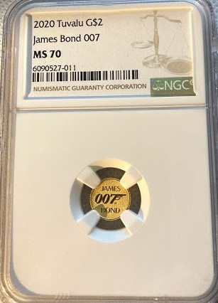 2020年 イギリス連邦 ツバル ジェームズ・ボンド 007 1oz 1ドル 銀貨