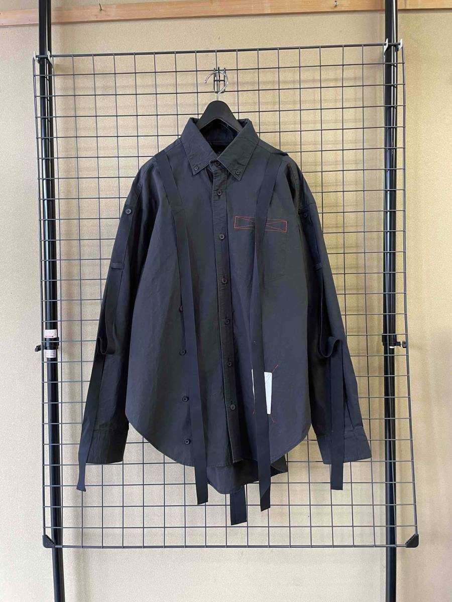 syu.homme フェイクサスペンダーシャツ SYU.HOMME/FEMM シュウオムフェム】Fake Suspender Shirts size2 BLACK