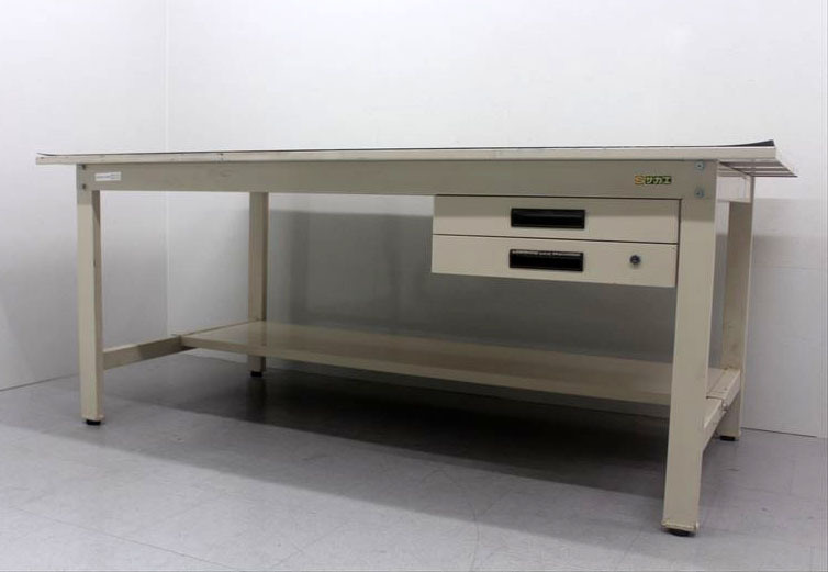 M8147YO ワークテーブル 引き出し付き 天板サイズ180×90cm 高さ73cm サカエ 作業台(白右引出) 工具 店舗業務用