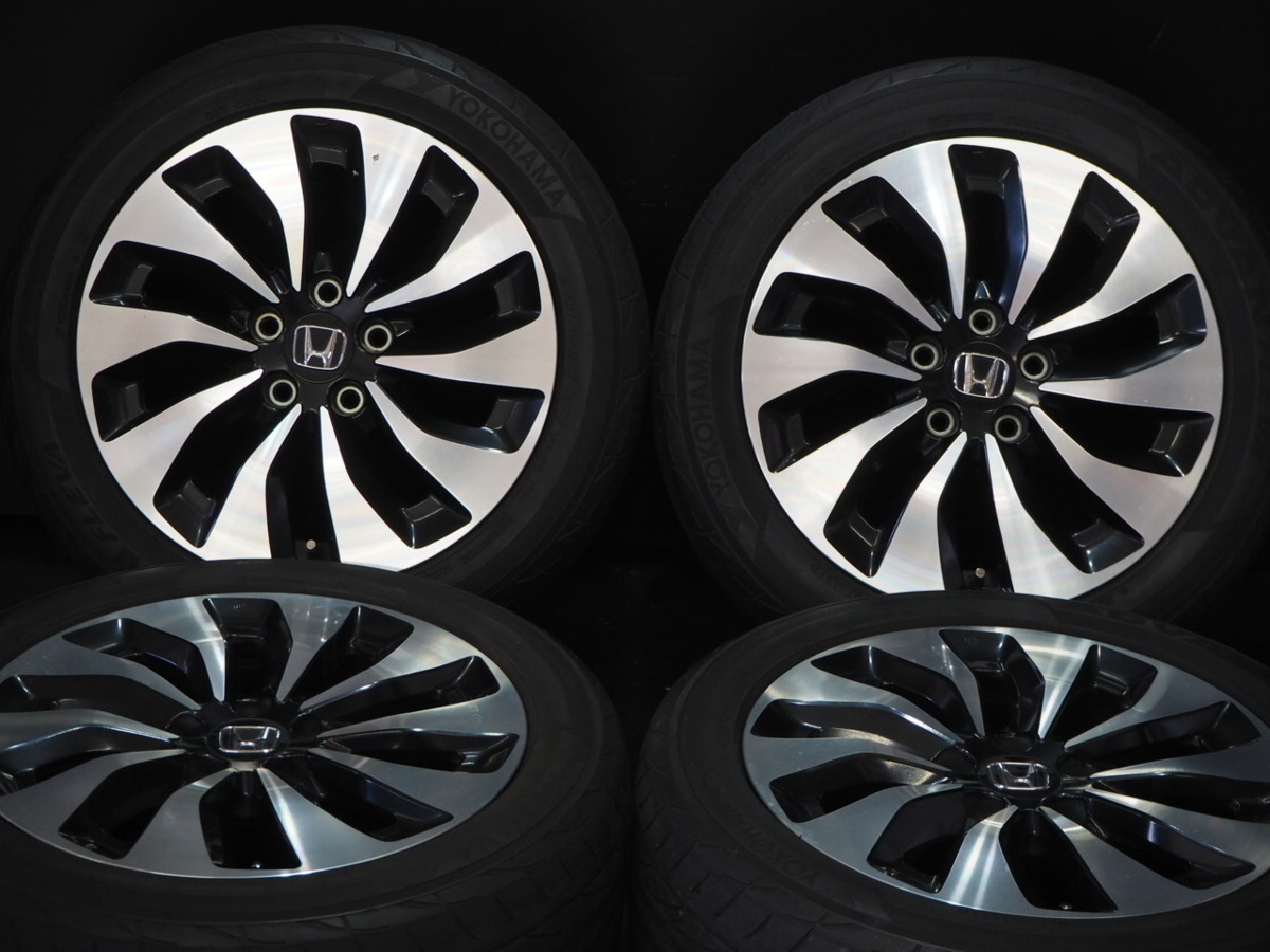 【 225/50R17 / 7.5J +55 114.3 5H 4本 】ヨコハマ ADVANFLEVA V701 / ホンダ CR系アコード純正アルミホイール / アコード オデッセイ等 Yokohama V701 ADVAN Black 17x7 V701」がHondaの「Super-ONE」に
