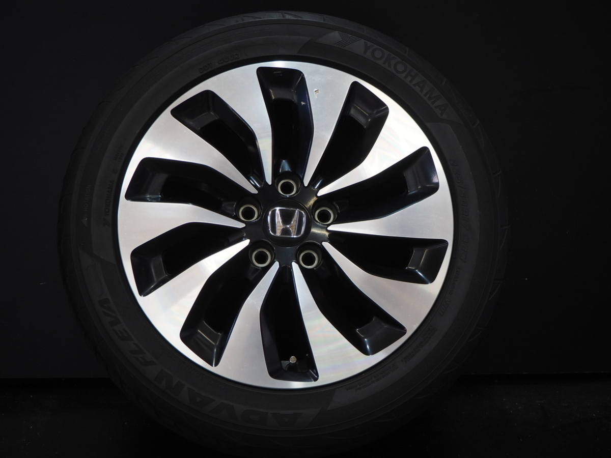 【 225/50R17 / 7.5J +55 114.3 5H 4本 】ヨコハマ ADVANFLEVA V701 / ホンダ CR系アコード純正アルミホイール / アコード オデッセイ等 Yokohama V701 ADVAN Black 17x7 V701」がHondaの「Super-ONE」に