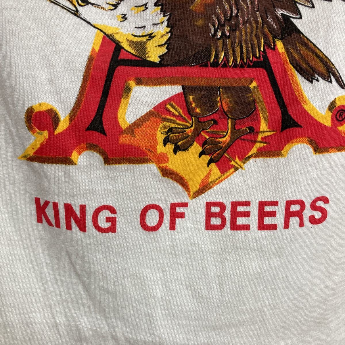 未使用】80s Budweiserバドワイザー ベースボールTシャツ ヴィンテージ 