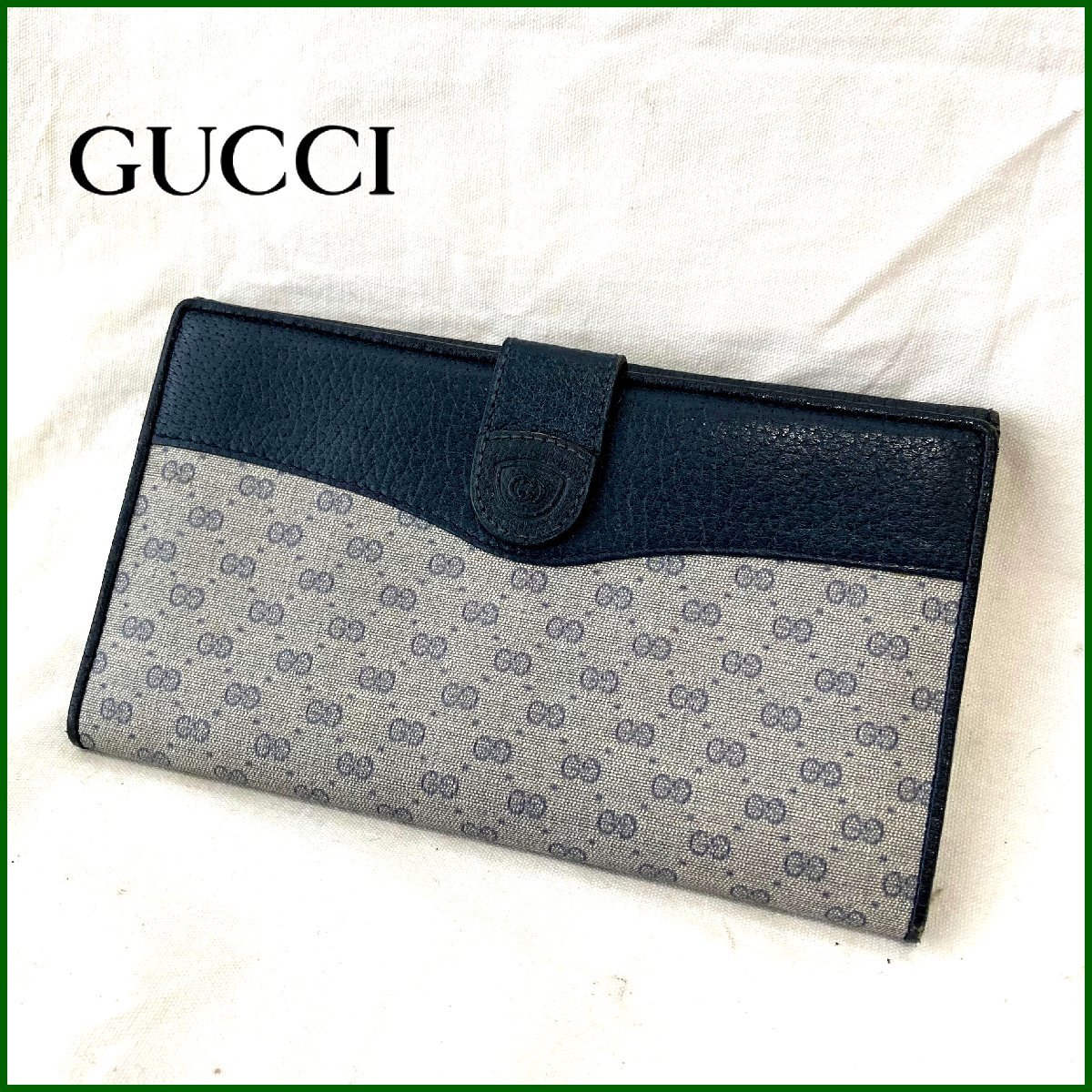 未使用保管品 GUCCI グッチ オールドグッチ GG ロゴ 金具 柄 グッチ 長 