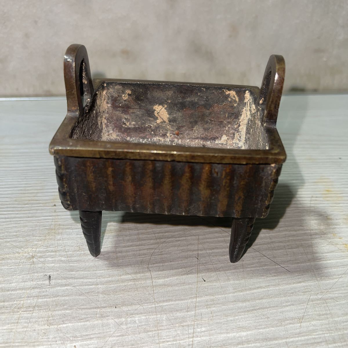 中国古銅青銅双耳四つ足香炉VR7491 Yahoo!オークション 中国 香炉 時代鉄瓶