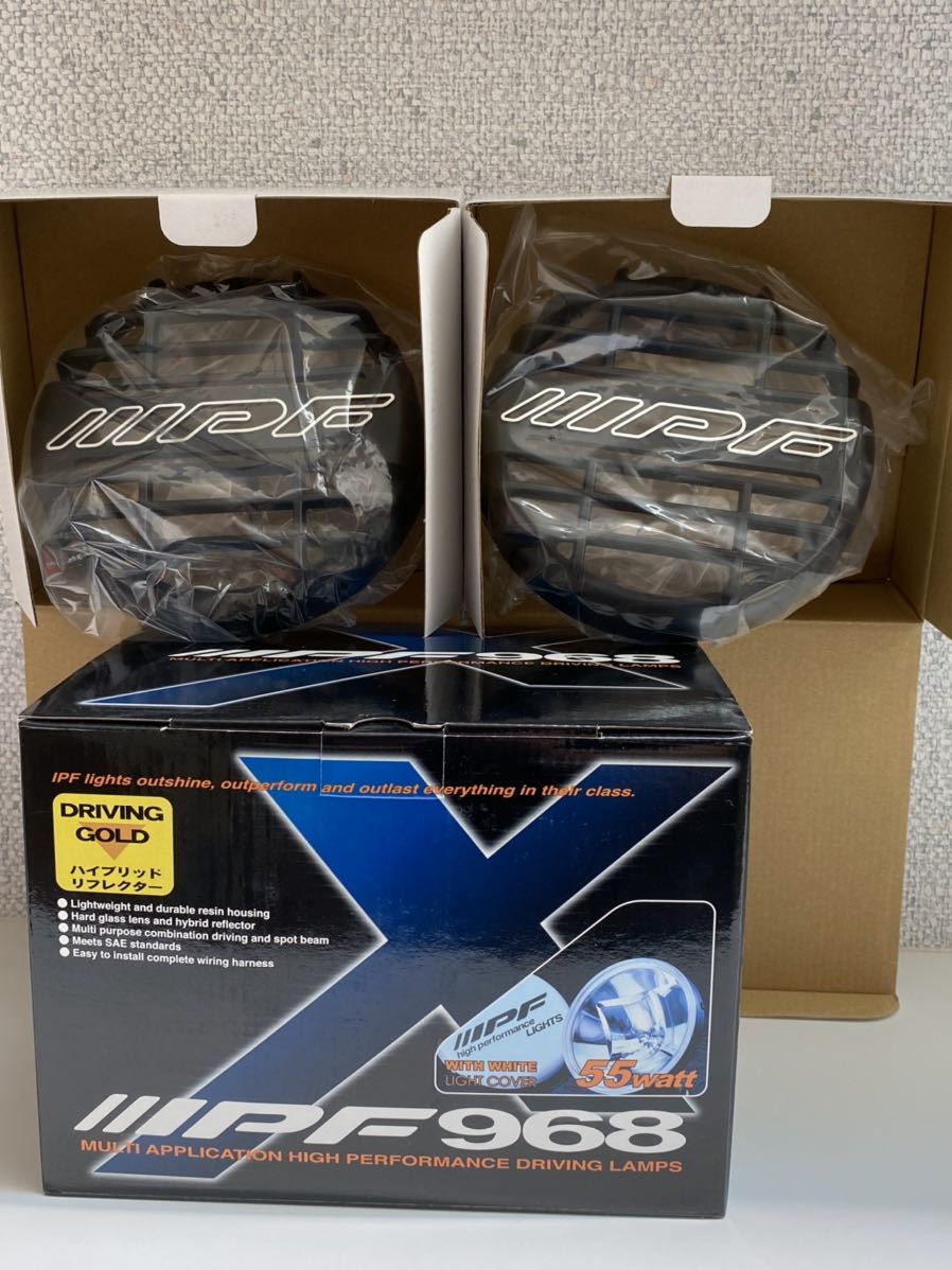 IPF製フォグランプ IPF968 EXPORT MODELゴールドレンズ ストーンガード 