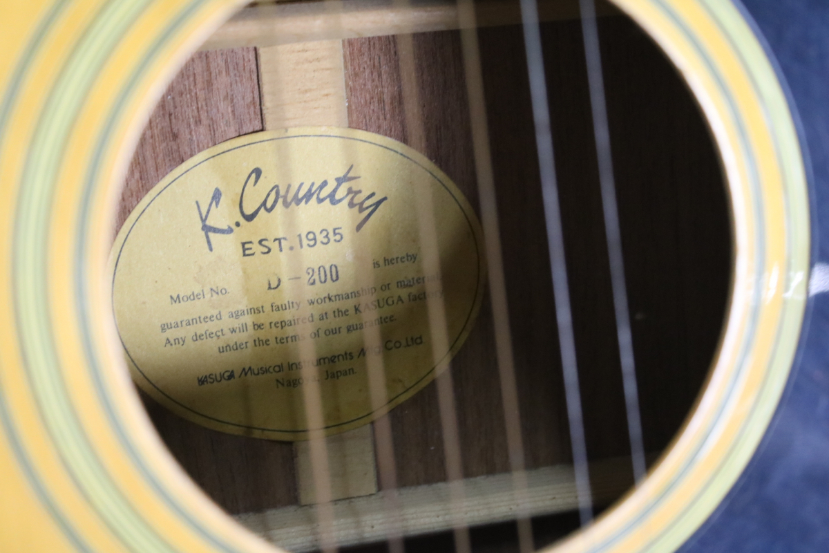 ト滝】K.Country EST.1935 D-200 アコースティックギター ハードケース