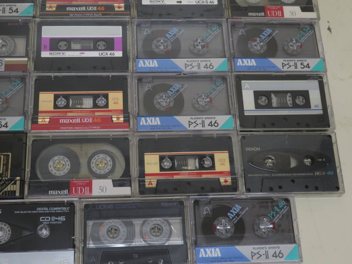 人気セール，セール %1566/「SONY、AXIA、DENON 他 ハイポジ 使用済みカセットテープ94点セット/80サイズ1個口」