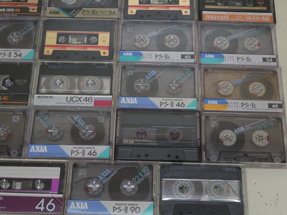 人気セール，セール %1566/「SONY、AXIA、DENON 他 ハイポジ 使用済みカセットテープ94点セット/80サイズ1個口」