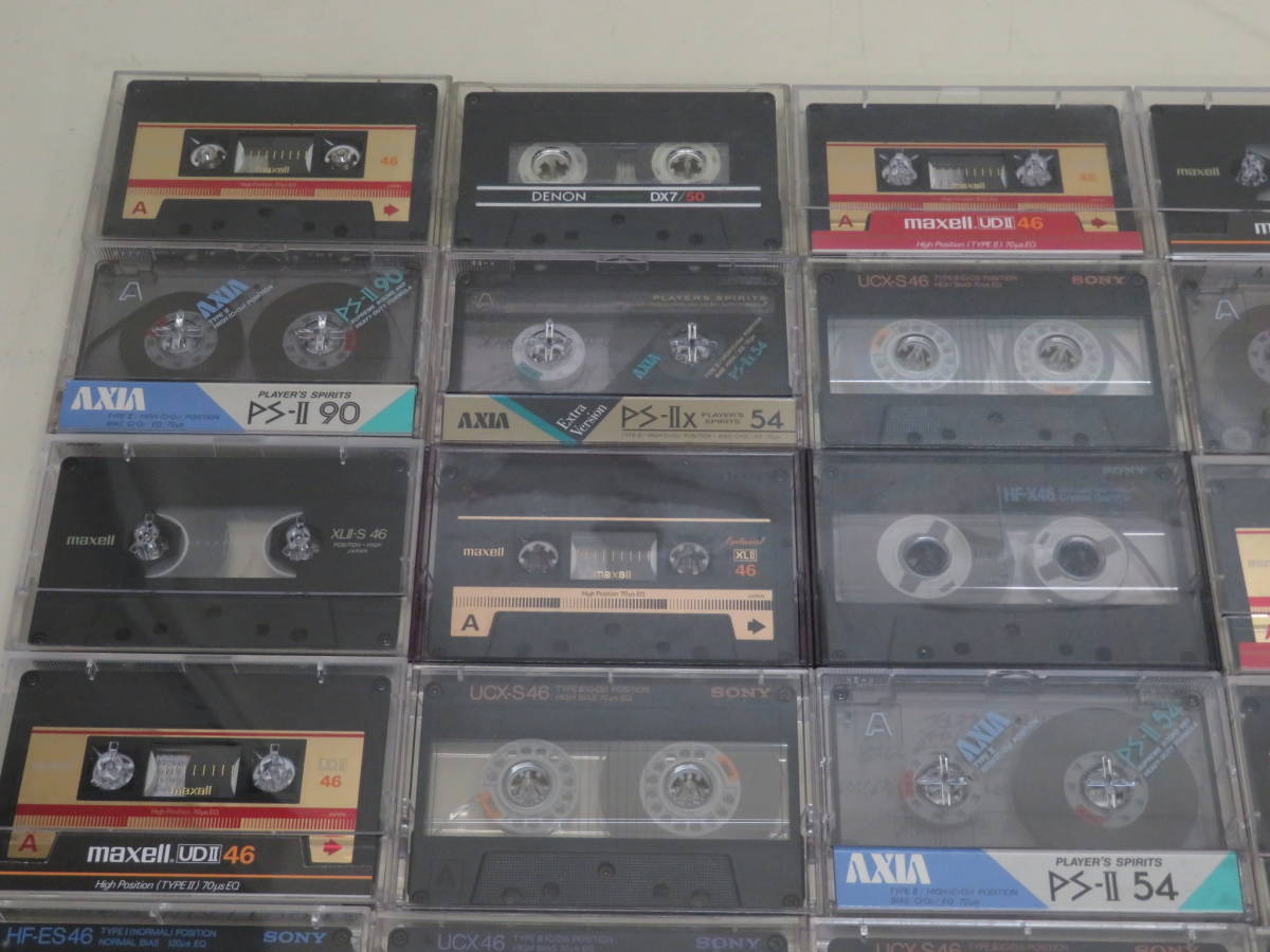 人気セール，セール %1566/「SONY、AXIA、DENON 他 ハイポジ 使用済みカセットテープ94点セット/80サイズ1個口」