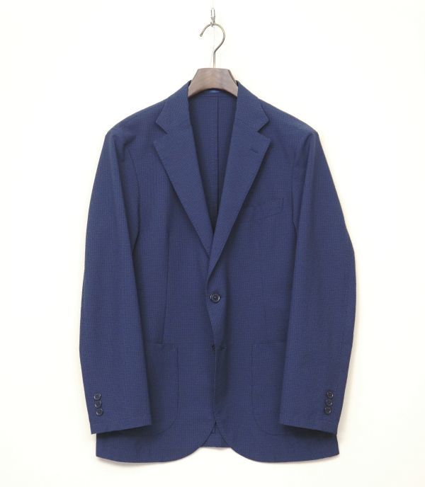 MD4906◎マッキントッシュフィロソフィー*トロッター*メンズ38R/クールマックス シアサッカー/2B シングルジャケット/ブレザー*ネイビー系 マッキントッシュ フィロソフィー オンラインストア 0 WOMENTROTTER® SERIES｜MACKINTOSH