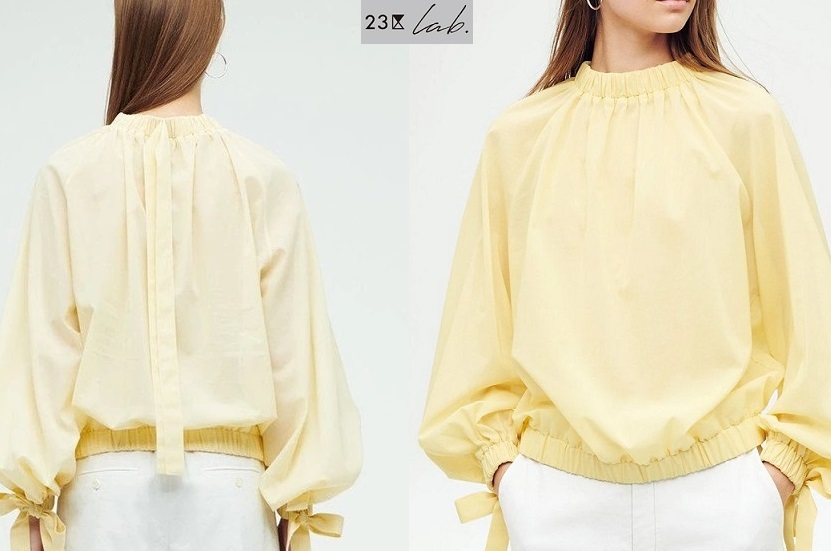 定価約2.6万/23区 lab. 綺麗色♪リボン ギャザー ブラウス ふんわり バルーンスリーブ 綿 パステルイエロー マカロンイエロー 38 美品 &frasl; リボン使いギャザーブラウス 柄が選べる2wayリボンギャザーブラウス B812J-WH 12mm*25m 蛍光カラー