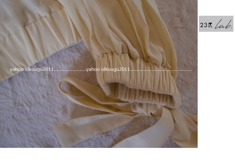 定価約2.6万/23区 lab. 綺麗色♪リボン ギャザー ブラウス ふんわり バルーンスリーブ 綿 パステルイエロー マカロンイエロー 38 美品 &frasl; リボン使いギャザーブラウス 柄が選べる2wayリボンギャザーブラウス B812J-WH 12mm*25m 蛍光カラー