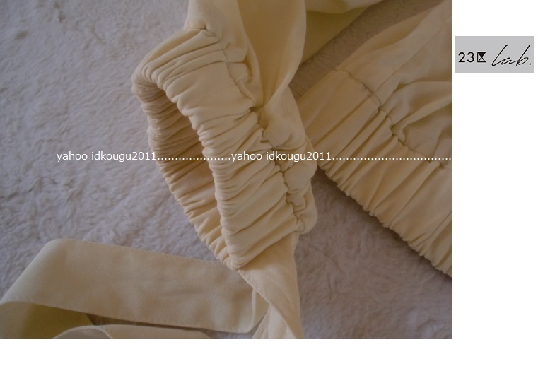 定価約2.6万/23区 lab. 綺麗色♪リボン ギャザー ブラウス ふんわり バルーンスリーブ 綿 パステルイエロー マカロンイエロー 38 美品 &frasl; リボン使いギャザーブラウス 柄が選べる2wayリボンギャザーブラウス B812J-WH 12mm*25m 蛍光カラー