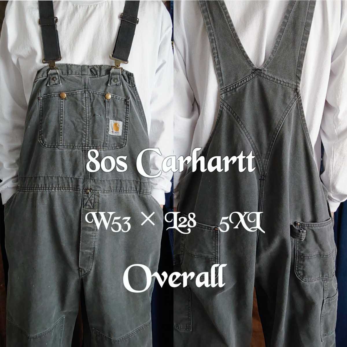 80s ビンテージ Carhartt カーハート ダブルニーオーバーオール 古着 