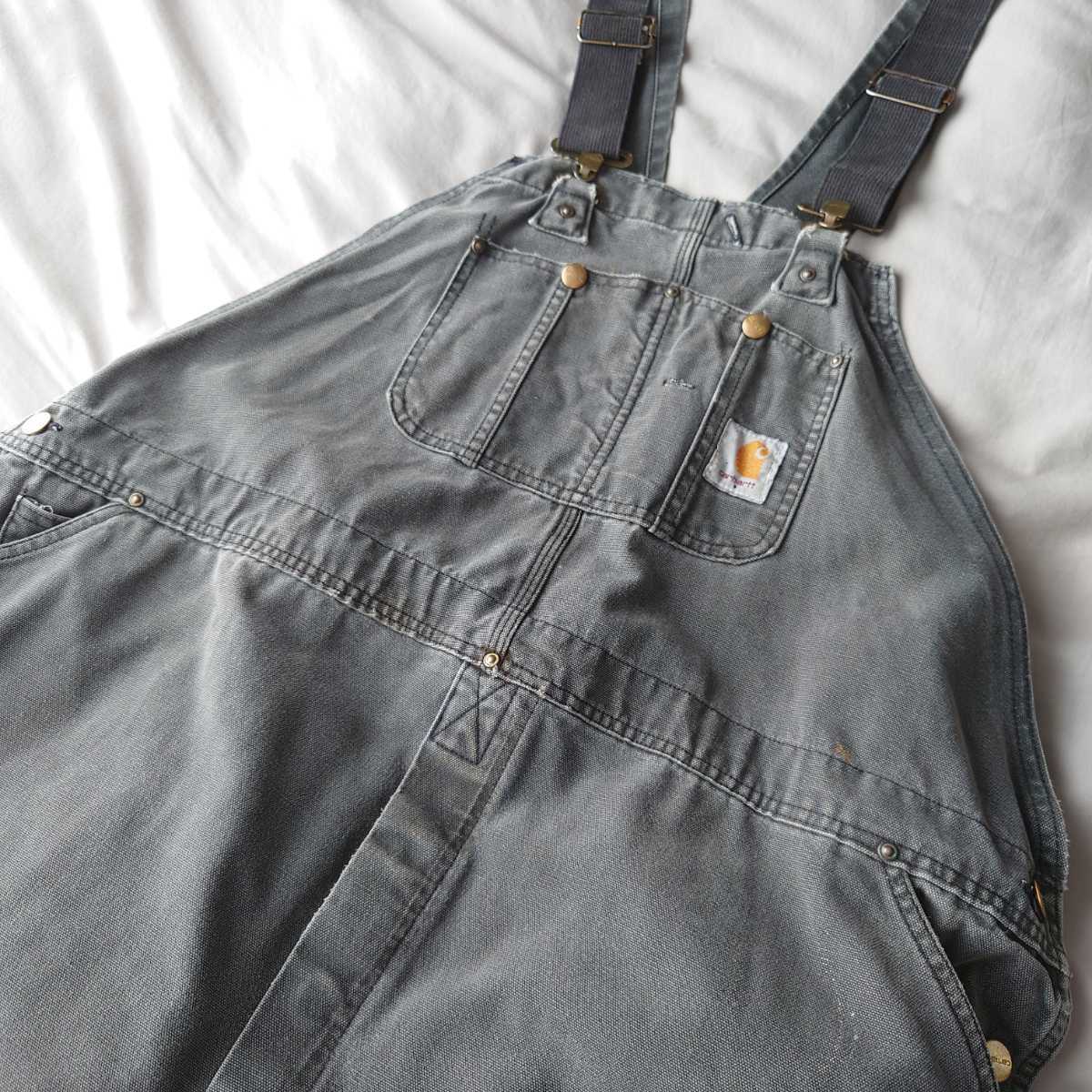 80s ビンテージ Carhartt カーハート ダブルニーオーバーオール 古着