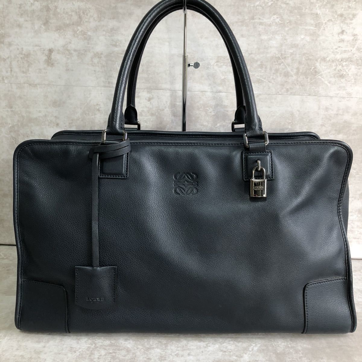 1円【極美品】LOEWE ロエベ アマソナ44 ビジネスバッグ ボストン 