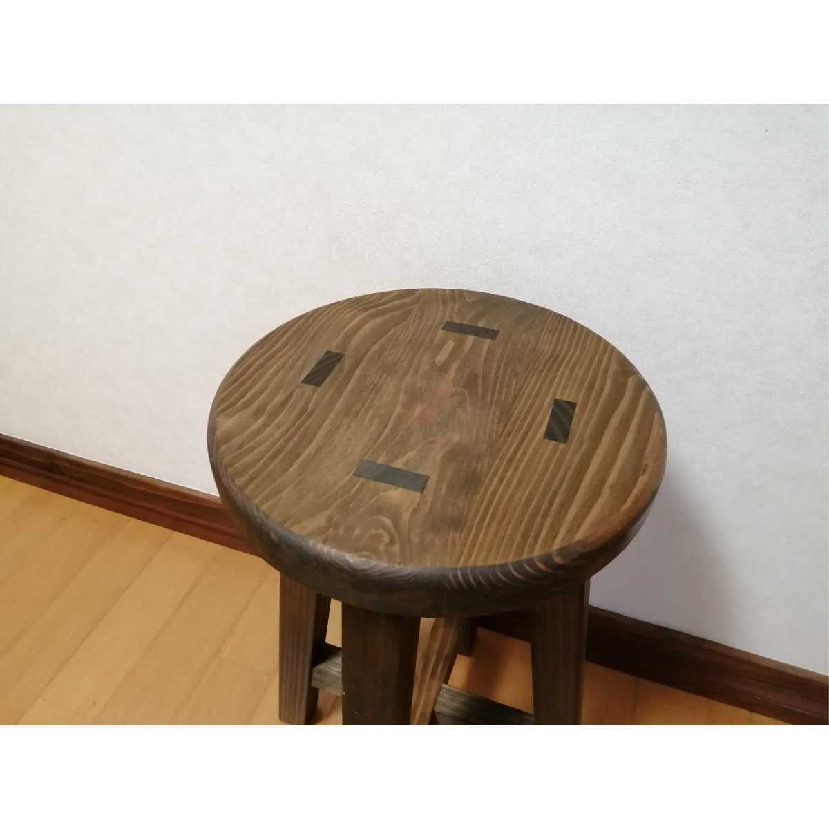 椅子・チェア 専用出品 木製スツール 3脚セット 高さ58cm 丸椅子