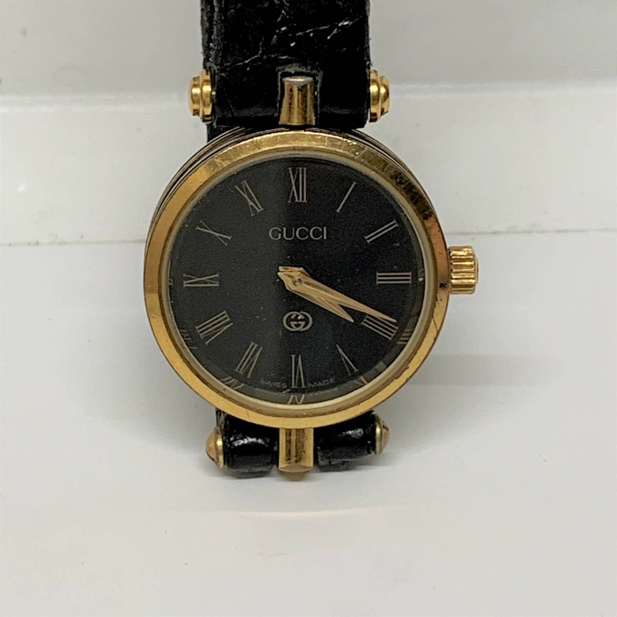 GUCCI グッチ 腕時計 ブラック文字盤 デイト クォーツ クオーツ GUCCI 