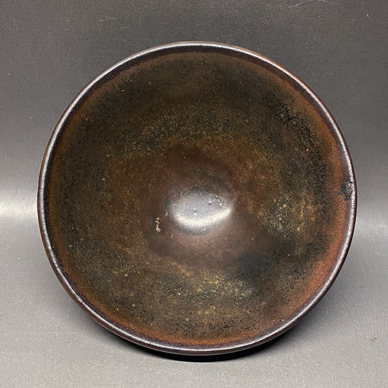 宋代建陽窯灰被天目茶碗禾目天目碗兎毫盞 古美術 骨董品 茶道具 古玩 