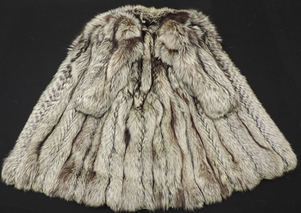 毛皮コート リアルファー 本物 ロングコート シルバーフォックス