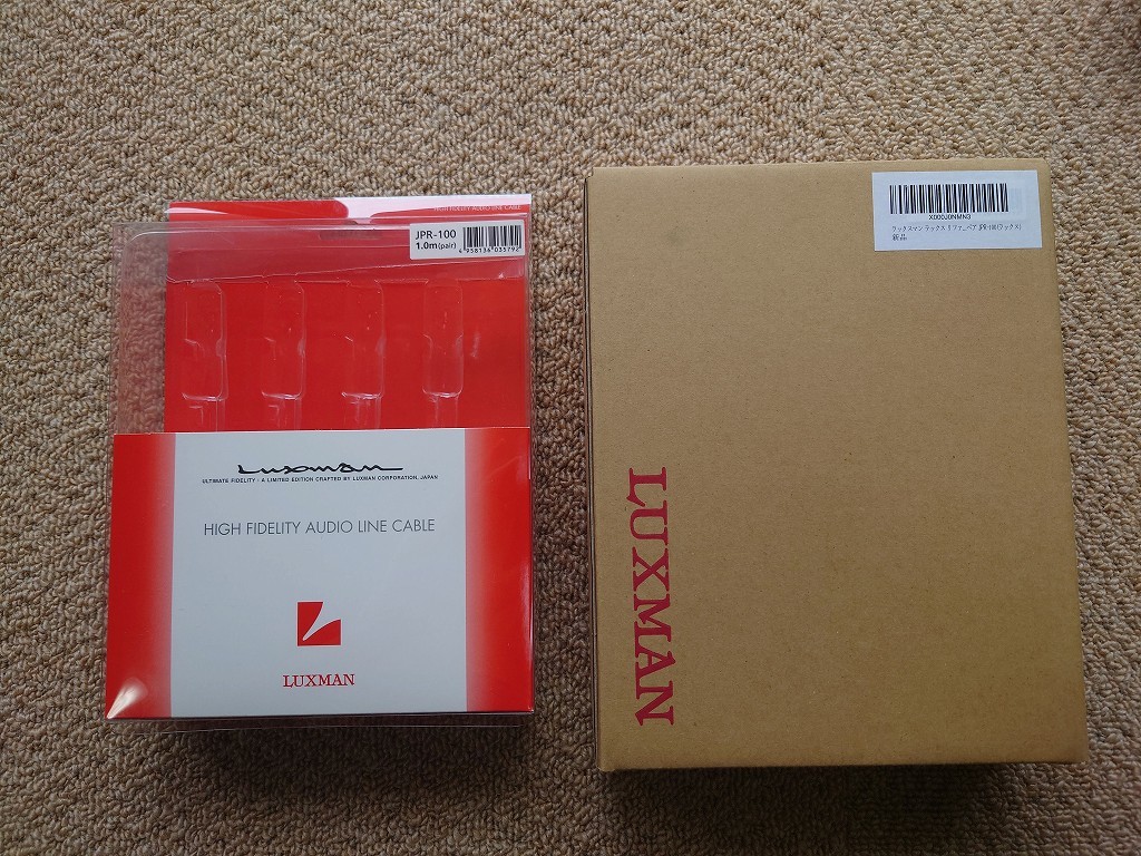 JPR-100 LUXMAN 1m 金メッキコネクタ RCAオーディオケーブル ライン