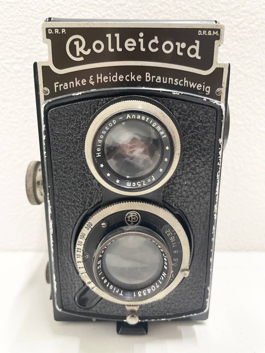 二眼レフカメラ ローライコード Rolleicord Carl Zeiss Jena Triotar 1:3.8 f=7.5cm f=7.5cm★2338