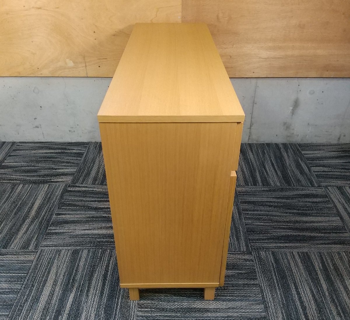 廃盤】無印良品 オーク材キャビネット W1200 - 食器棚、キッチン収納