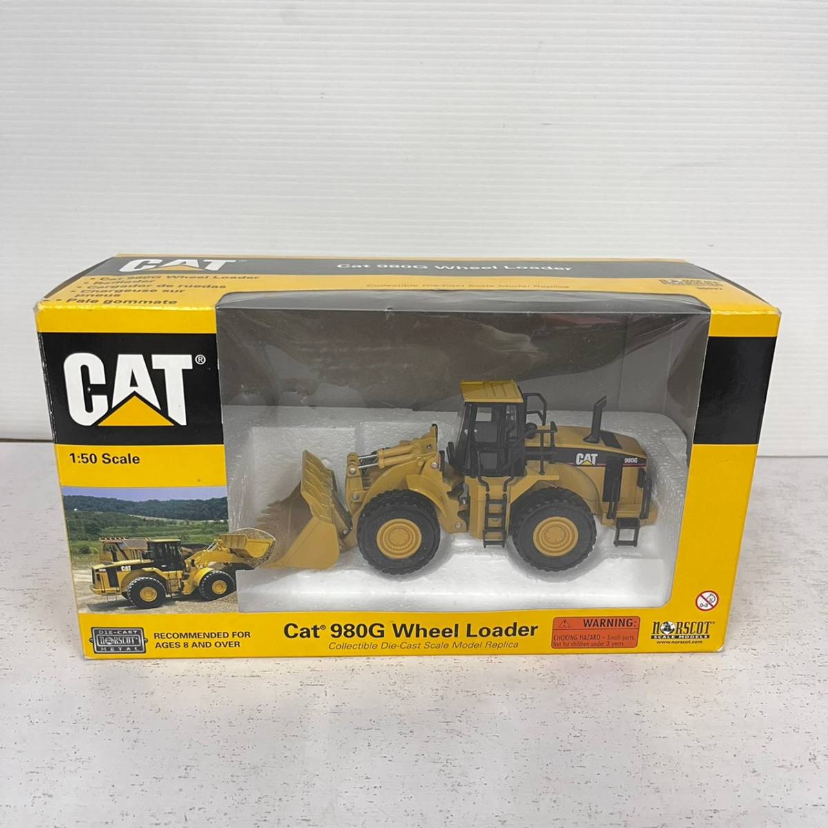 BDe013R 80 箱付き NORSCOT 1/50スケール CAT 980G Wheel Loader