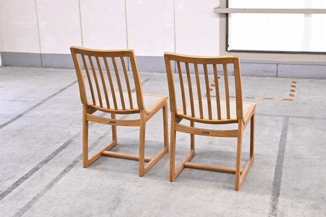 カリモク 8万「CN5055-N」食堂椅子フレーム 2脚セット タモ材