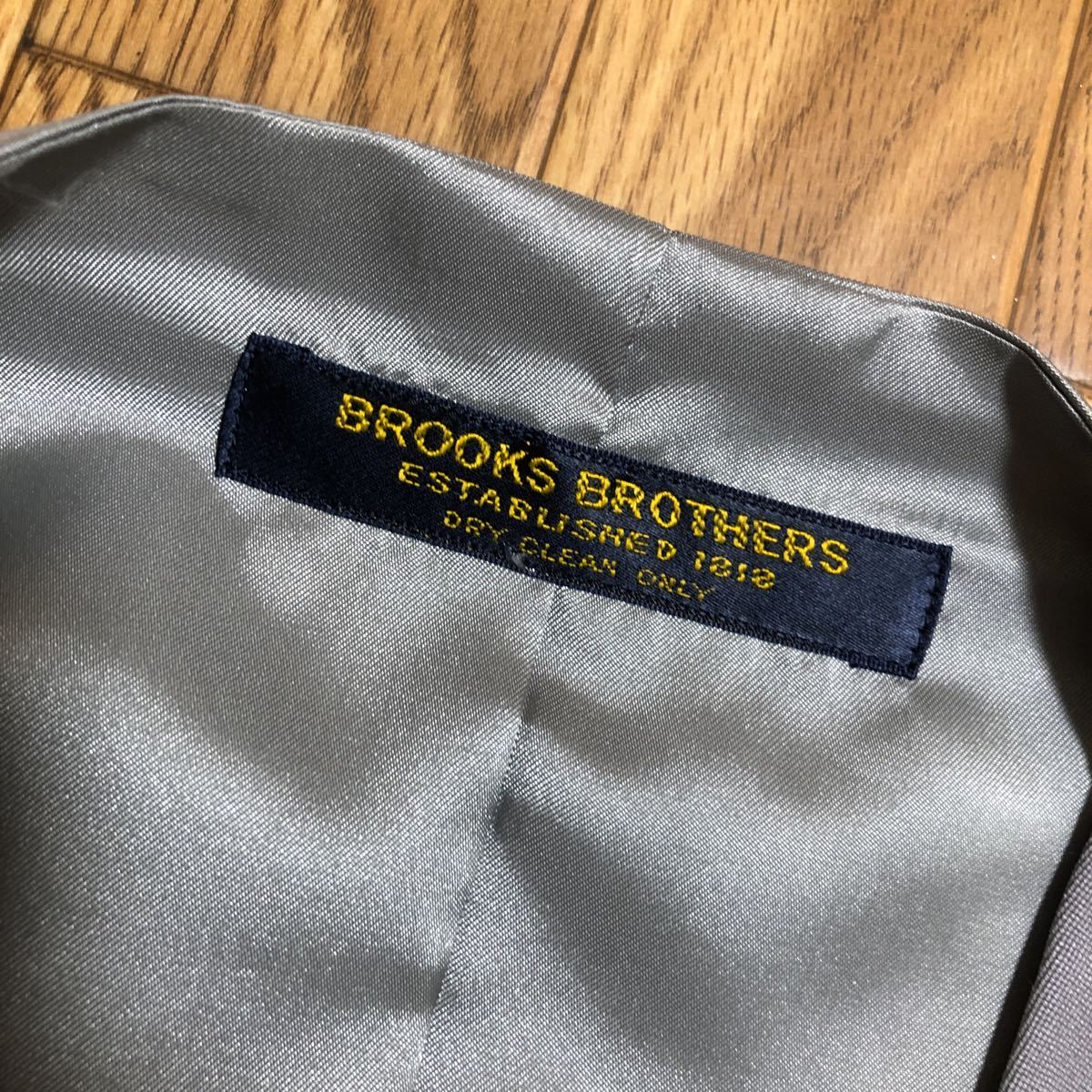 日本製 BROOKS BROTHERS ベスト ジレ グレー Mサイズ ウール 
