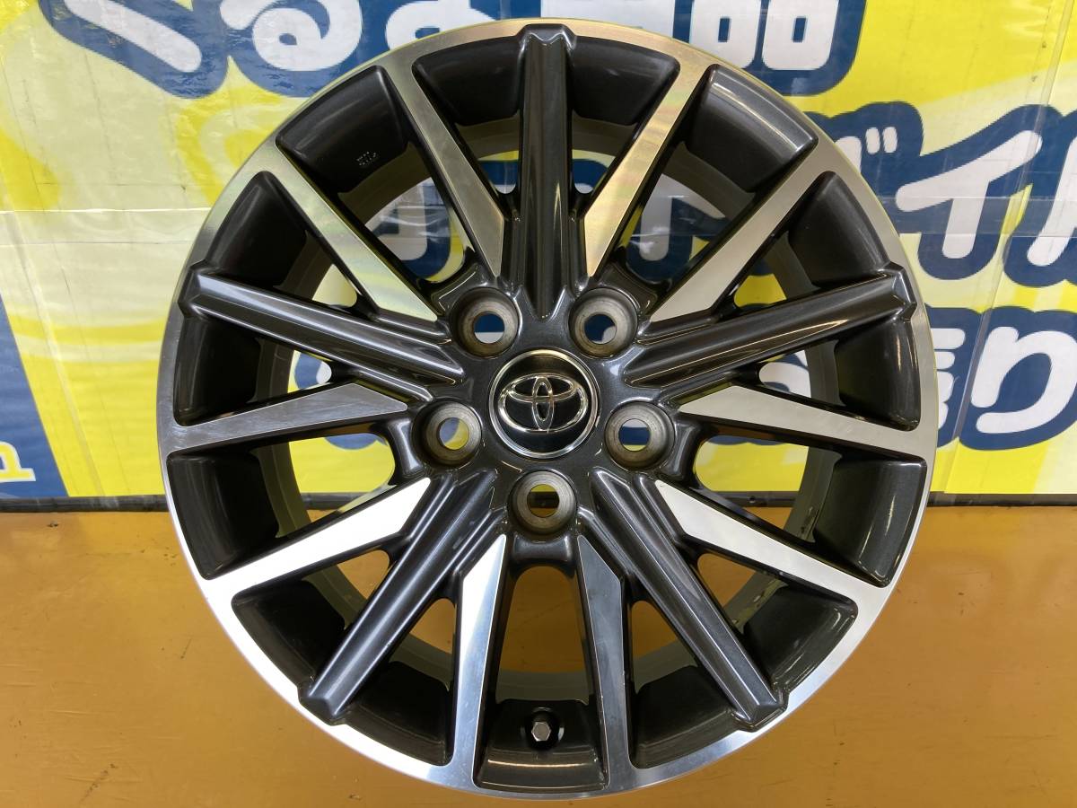 ☆トヨタ ヴォクシー ノア 煌 80系 純正 16インチ アルミ 6J +50 5穴 PCD114.3 ガンメタ ポリッシュ 1本のみ 中古 B TOYOTA NOAH VOXY☆