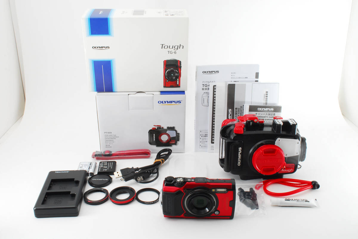 カメラ olympus tough tg-6 RED 未使用品 初期不良1ヶ月補償